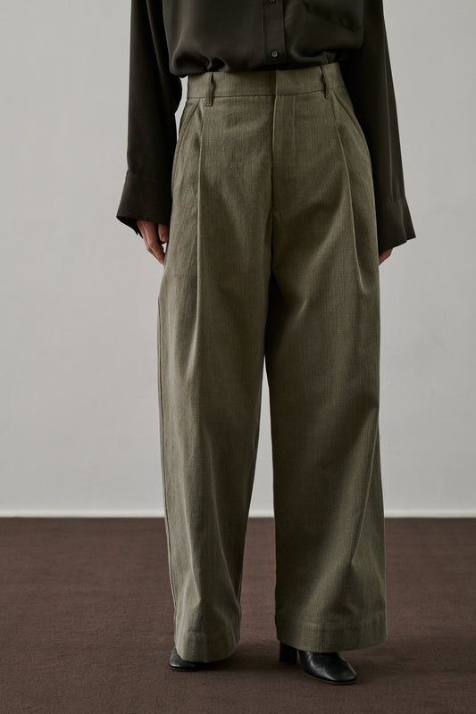 Pantalon Devy - Kaki - Coton - Femme