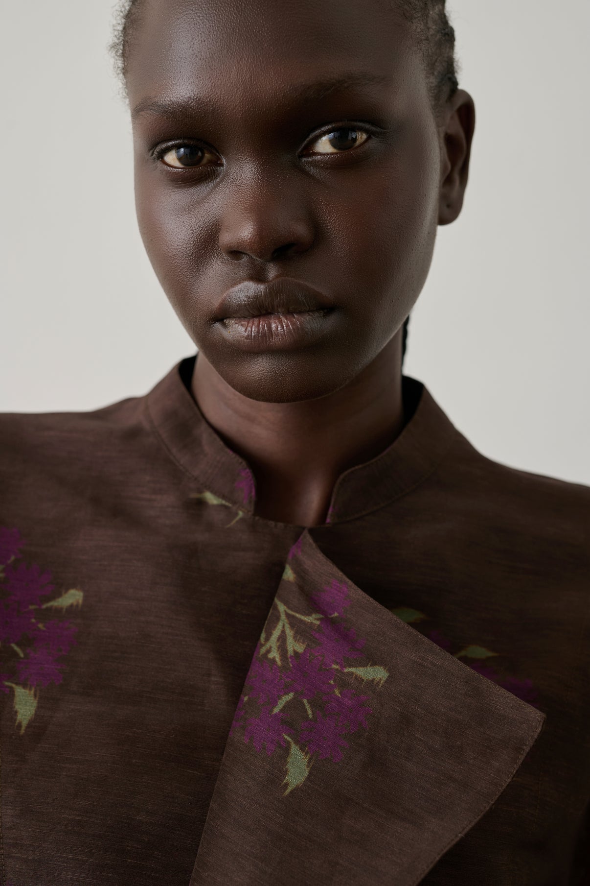 Blouse Hampton - Marron/Violet - Lin - Femme vue 4