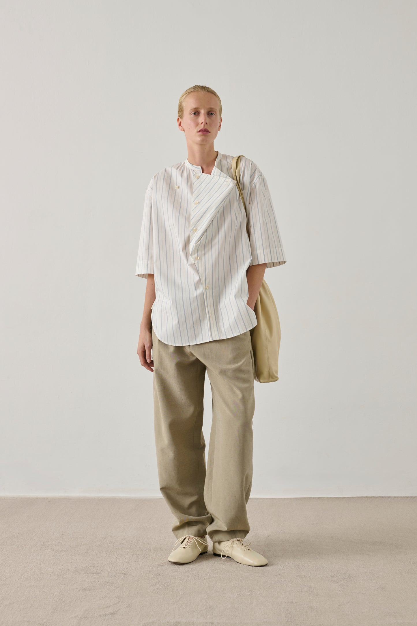 Blouse Ixia - Écru/Bleu - Coton - Femme