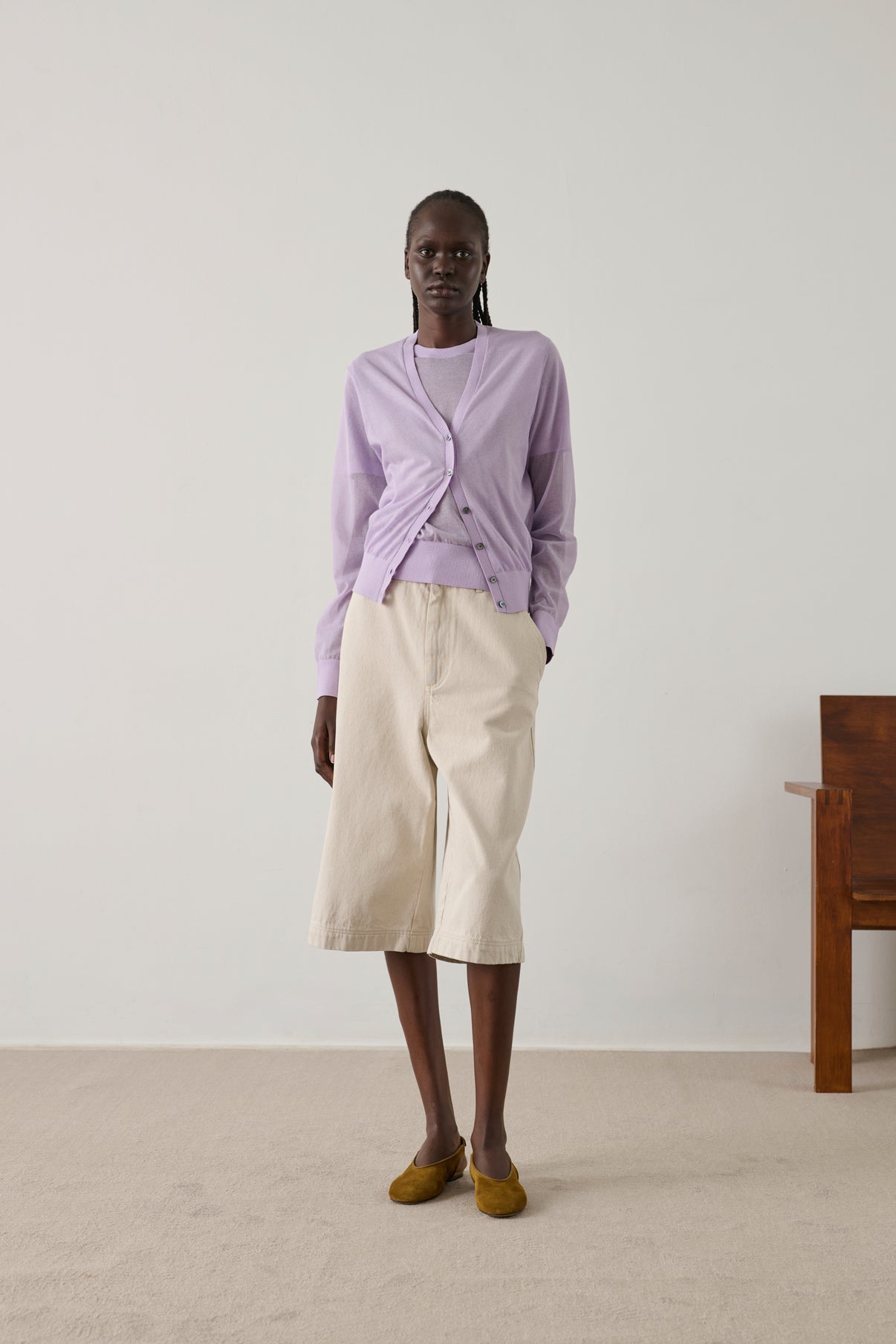 Bermuda Francis - Blanc Grès - Coton - Femme vue 1