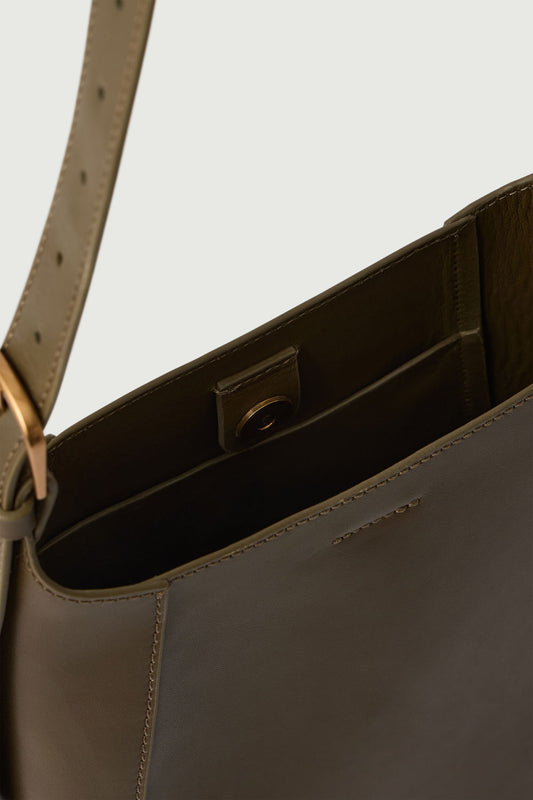 Sac Uma Mini - Kaki - Cuir - Femme